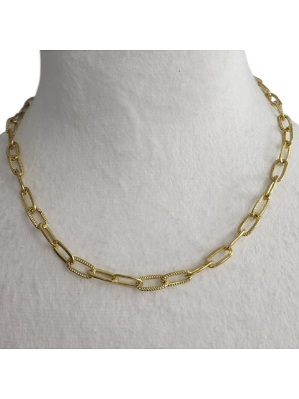 Goldtone Paperclip Chain Necklace